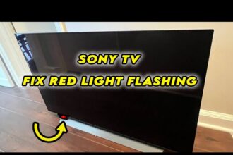 sony z8h 75 inch tv flashing red light