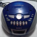 sony silver and blue radio cd player